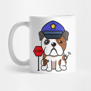 Funny Bulldog Policeman Mug